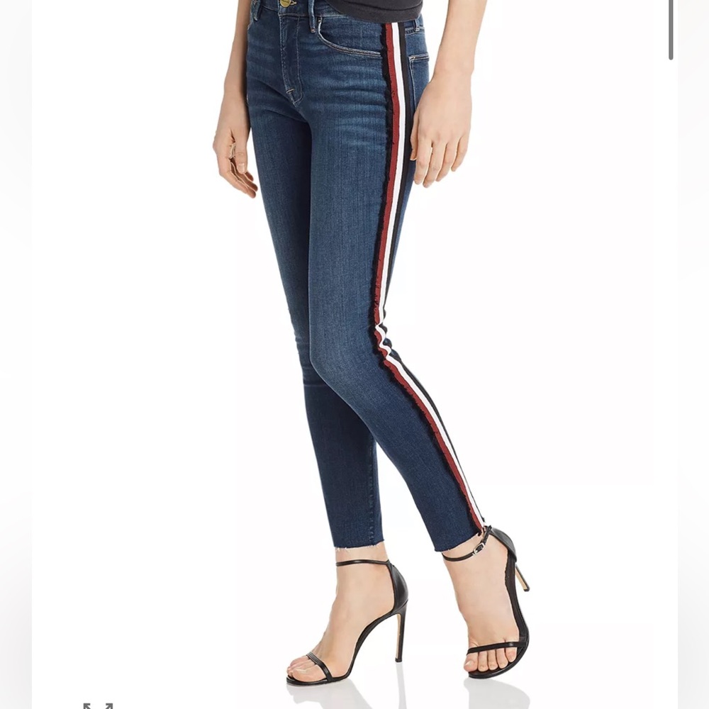 Frame Denim Women's Le High Skinny Jeans with Stripes